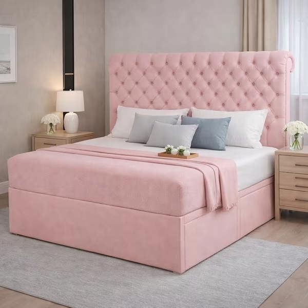 Paradise Beds Sleigh Divan Bed with Headboard