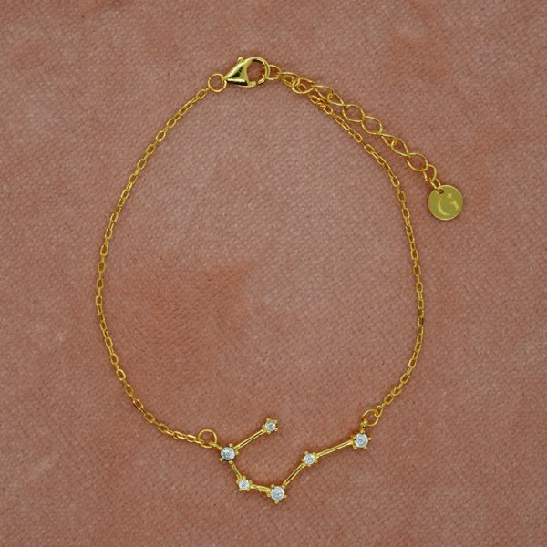 Gold Trip Cancer Zodiac Constellation Bracelet