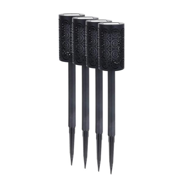 Milagro Solar Lamp Decor 3000K Ip44 4Pcs Black