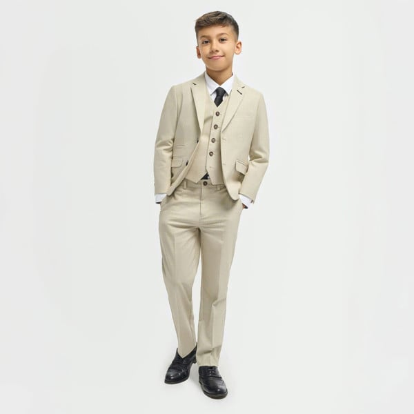 House of Cavani Boys Hampton Beige Wedding Suit