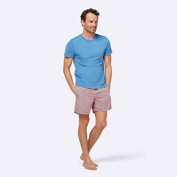 Tom & Teddy Mid Blue & Orange Coral
