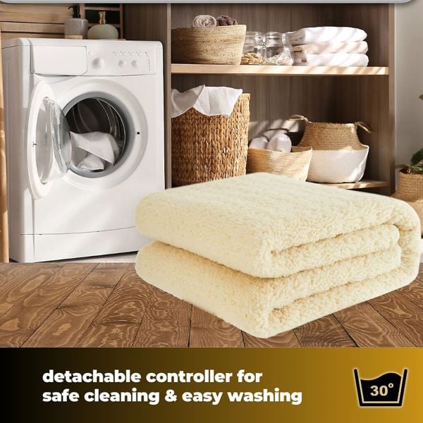Sweet Dreams Superking Size Electric Heated Blanket Mattress Soft Fleece 9 Heat And 9 Timer Settings Dual Controller Washable