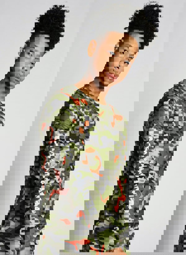 Beat Boyz Club QuarterPipe Longsleeve T-Shirt - Orange Pop Camo