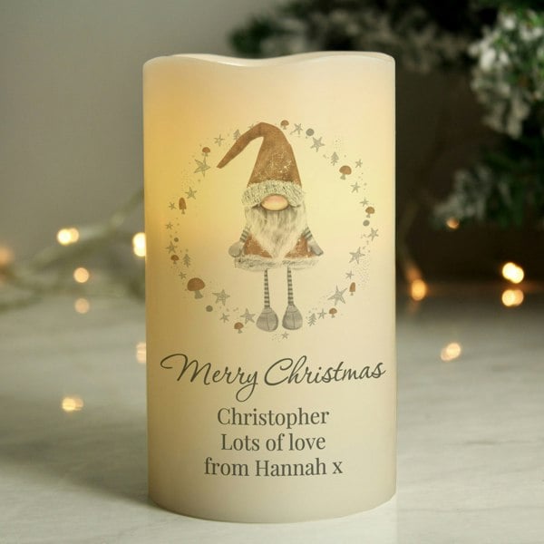 Personalised Memento Company Personalised Christmas Gonk LED Candle