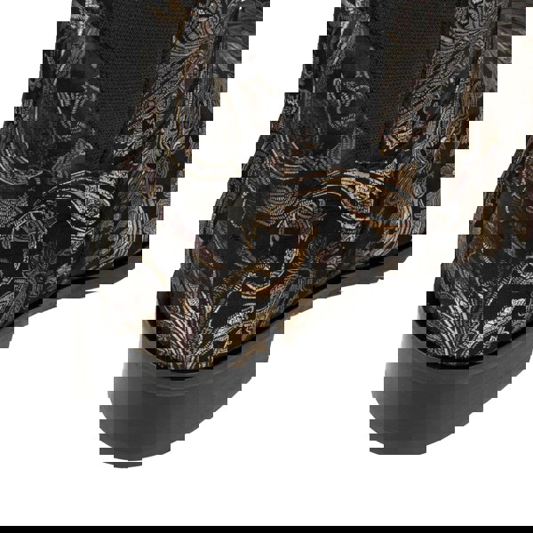 Embassy London Rubix - Black & Gold & Burgundy - Women's full length zip long boot