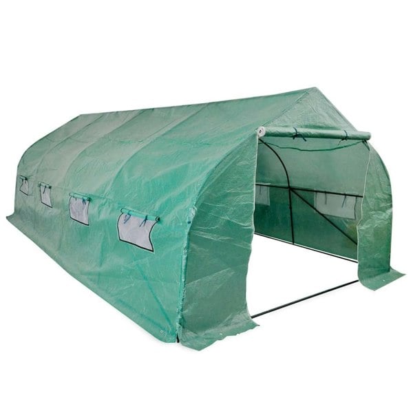 Berkfield Portable Polytunnel Greenhouse Steel Frame Walk-in 18 m�__