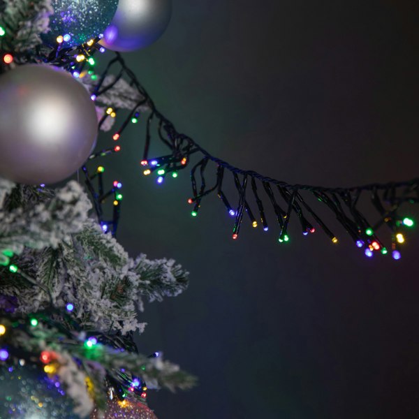 Samuel Alexander 18.5m 1440 LED Christmas Cluster Multi-Action String Lights with Timer in Multi-Coloured