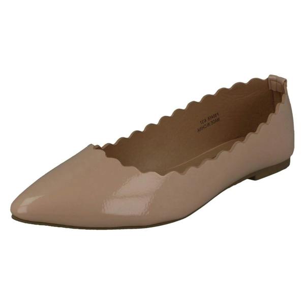 Spot On Ladies Spot On Flat Pointed Toe Ballerinas F80458