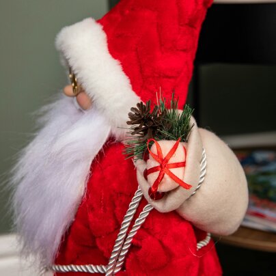 Samuel Alexander 45cm Red Standing Large Papa Noel Santa Claus Indoor Decoration
