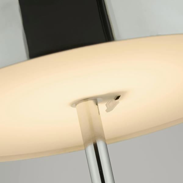Lighting Collection Portable LED Mushroom Floor Lamp Chrome