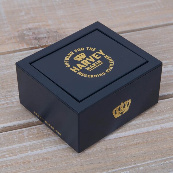 Harvey Makin Especially For You Oval Cufflinks Engravable Box