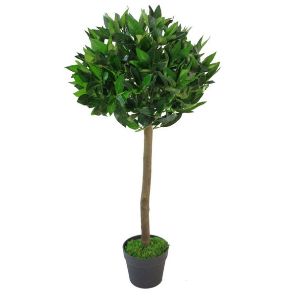 Leaf 90cm Leaf Design UK Artificial Realistic Bay Laurel Topiary Ball Tree