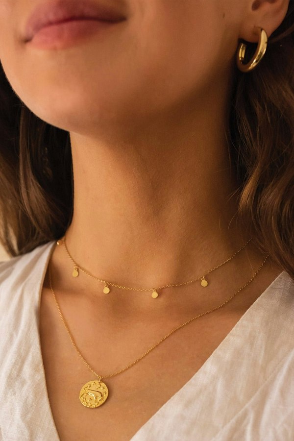 14K Gold Bull Coin Necklace - Necklaces - Elk & Bloom