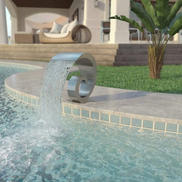Berkfield Pool Fountain Stainless Steel 50x30x53 cm Silver
