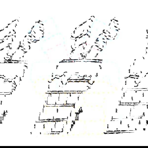 Samuel Alexander 60cm x 45cm Light up FlexiBrights Santa Down Chimney with 223 Multi-Coloured LEDs