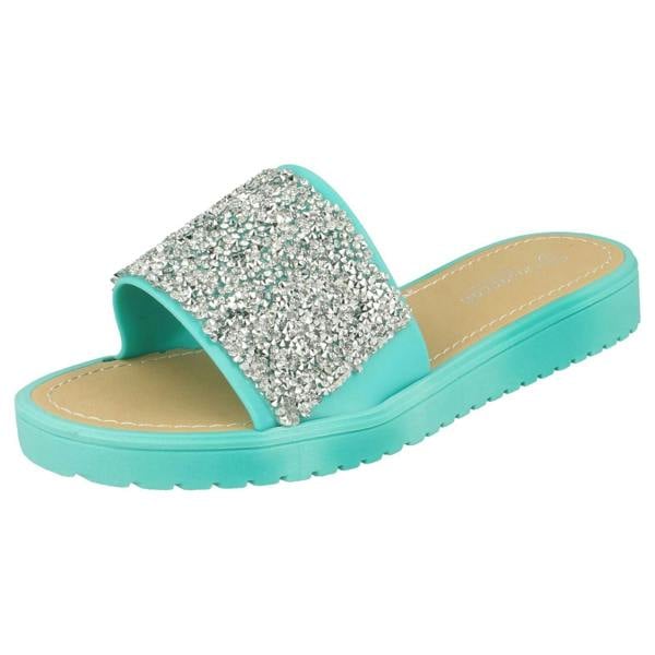 Savannah Ladies Savannah Open Toe Glitter Front Sandals