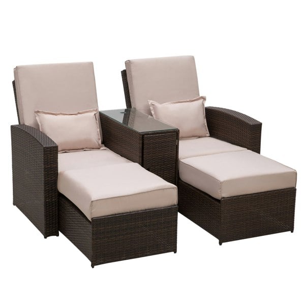 Rattan Double Lounge