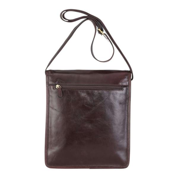 Infinity Leather Leather Vintage Messenger Shoulder Crossbody Travel Business Bag - Ranger