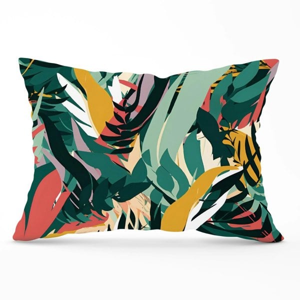 Warren Reed Coloured Tropical Leaves Cushions