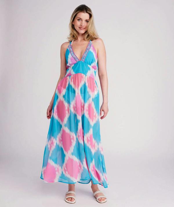 Pia Rossini Miami - Halter Neck Maxi Beach Dress