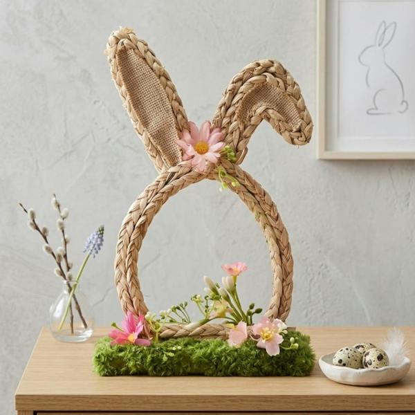 Garden Greatness Woven Bunny Ears Floral Decoration