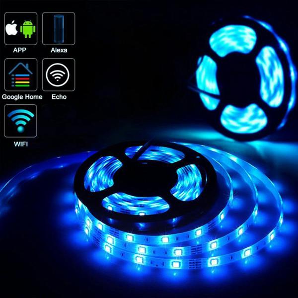 ENER-J WiFi RGB LED Strip Smart Controller SHA5208, App Control, Music Sync, 16M Colours, Alexa & Google Home, Supports 5V/12V/24V/28V LED Strips