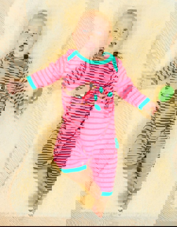 Organic Robin Applique Sleepsuit - Toby Tiger UK Retail