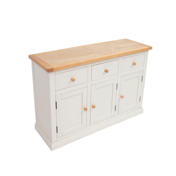 Cabinet Bits Castelli Off White 3 Drawer 3 Door Sideboard Wood Knob