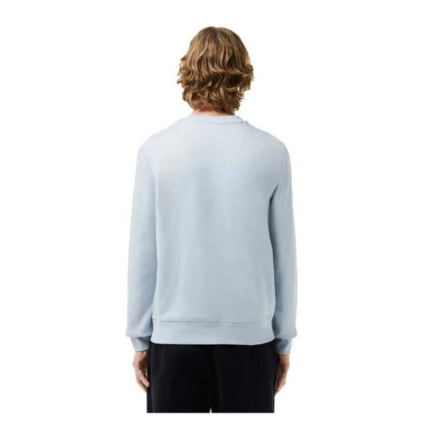 Lacoste Mens Flock Print Fleece Sweatshirt - Blue - 