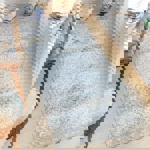 Livabliss Lillian-Washable Grey Green Traditional Vintage Boho Rug