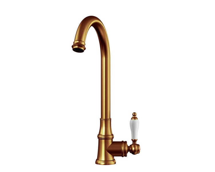 Flode Kjerag | Single Lever Traditional Kitchen Sink Mixer Tap | Copper Finish