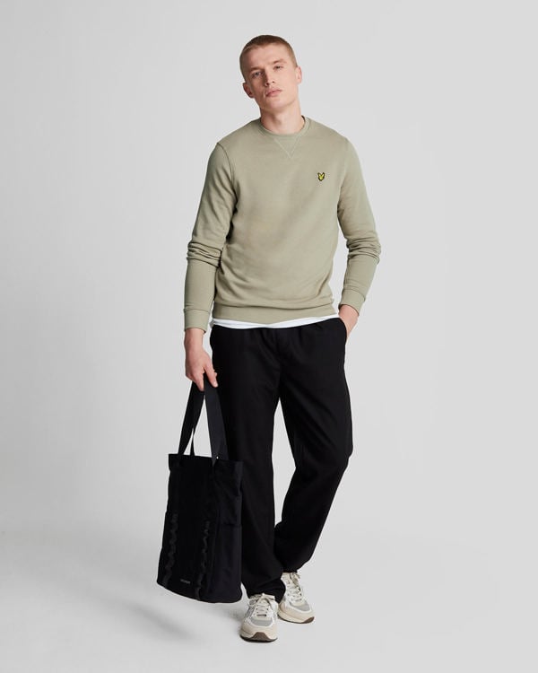 Lyle & Scott Crew Neck Sweatshirt Jumper - Sage Green