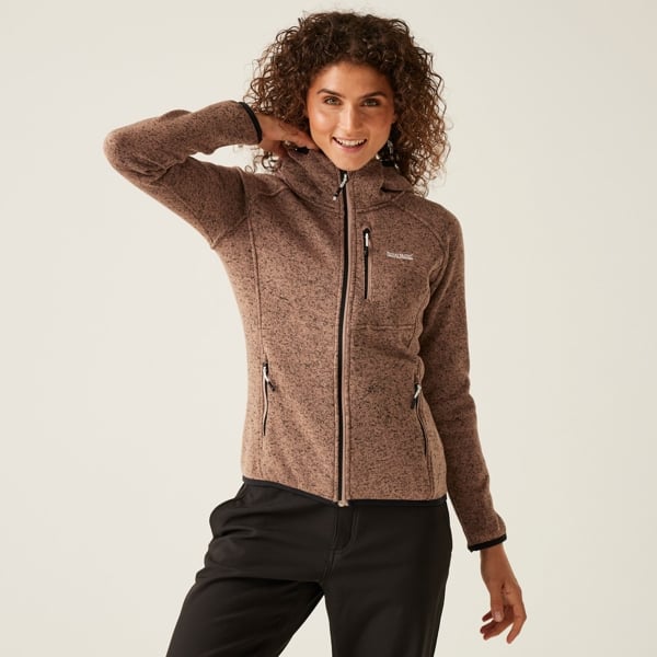 Regatta Women's Newhill Marl Hooded Fleece Jacket - Warm Taupe