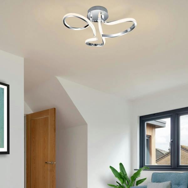 COSYLYTE Moss 3 Light Integrated LED, Curved Ceiling Light