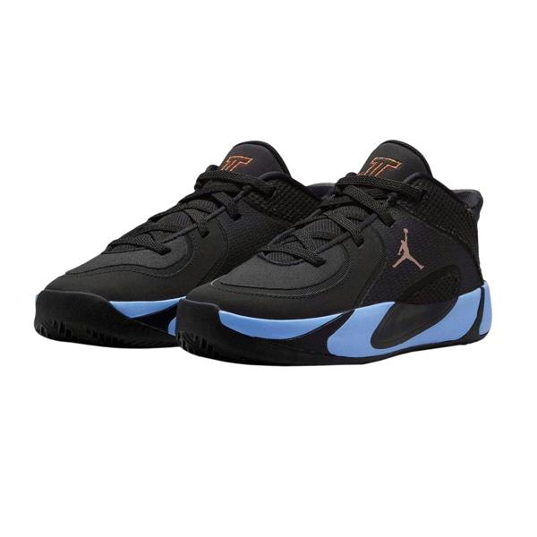 Nike Childrens/Kids Air Jordan Tatum 4 Basketball Shoes - Black/Blue - 