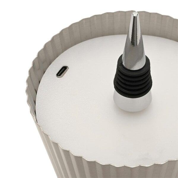 Hestia Wine Bottle Lamp Topper LED Rechargeable Touch Lamp - Silver