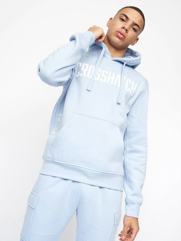 Crosshatch Holdouts Hoodie Light Blue