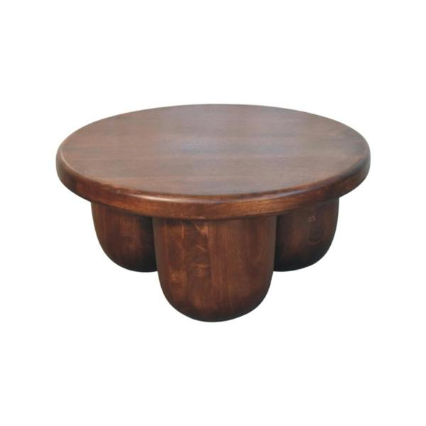 Artisan Furniture Solid Wood Clara Sculpted Coffee Table, Brown
