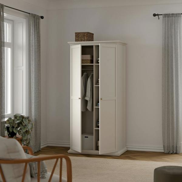 Furniture To Go Paris Wardrobe with 2 Doors in Cashmere