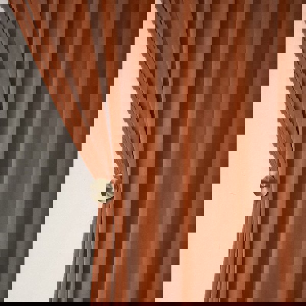 Anydrape Curtains Orange Velvet Blackout Window Drape 500cm