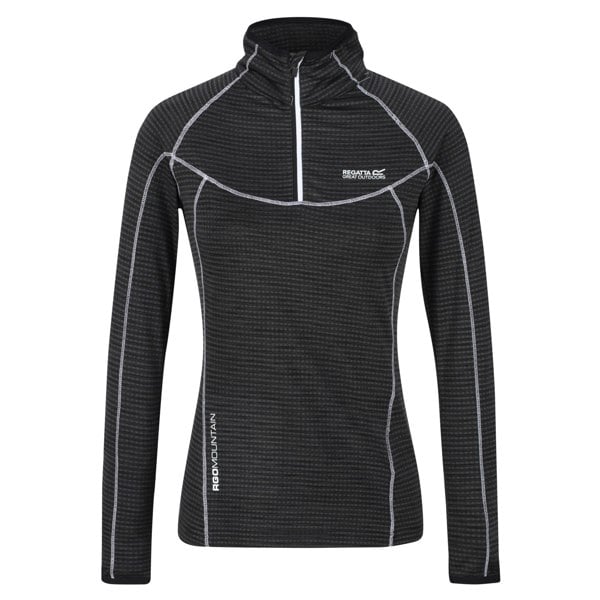 Regatta Yonder Half Zip Women's Quick Drying Running Fleece Top - Black