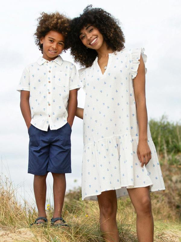 Kite Womens Organic Broadwey Seersucker Dress Pineapple Polka