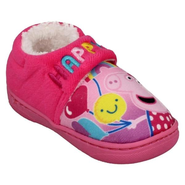 CHARACTER Girls Character Peppa Pig Happy Balloons Hook & Loop Slippers