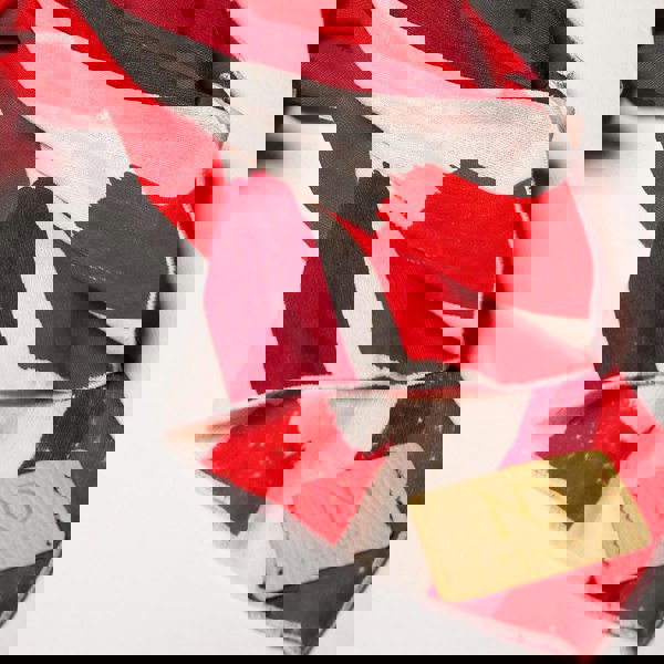 N'Damus London Drapers Ruby Ivory Silk Scarf