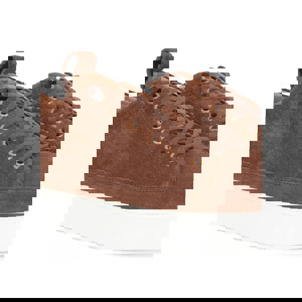 Justin Reess Josh - Men's Brown Suede Leather Trainers