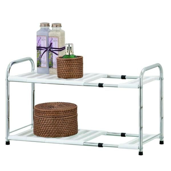 WALPLUS Wayar Adjustable Under Sink Shelf, Chrome perfect for organized storage and display - WS17014