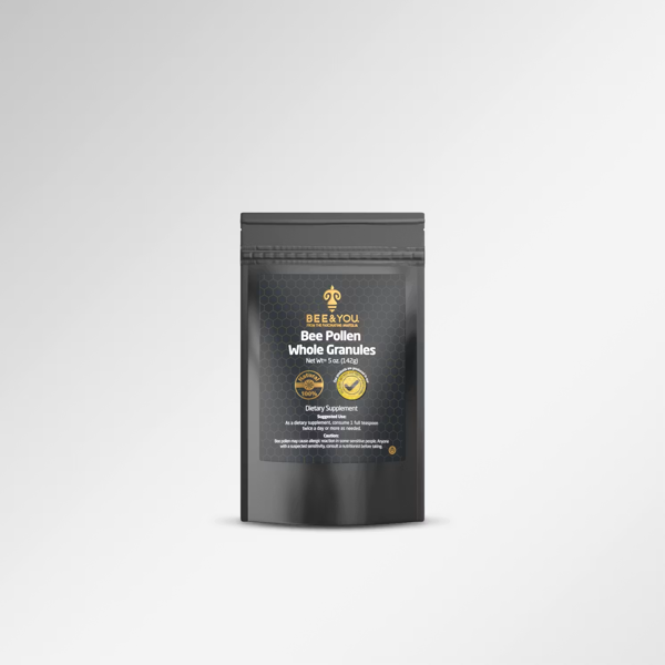 BEE&YOU Natural Bee Pollen Granules-Wildcrafted, 5 oz