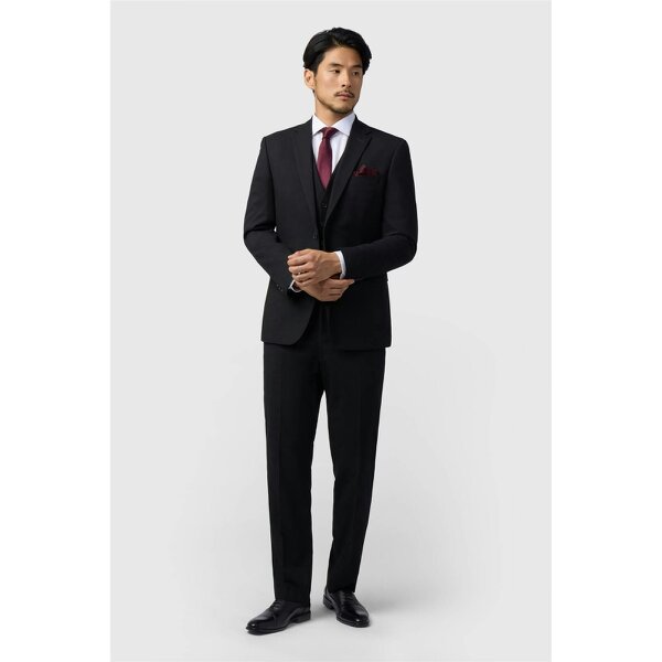 Limehaus Regular Fit Black Stretch Suit Jacket