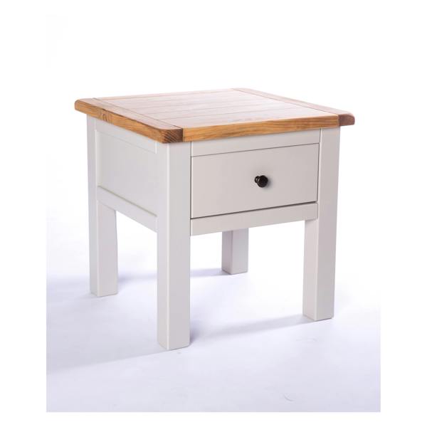Cabinet Bits Argenta Light Grey 1 Drawer Side Table Brass Knob