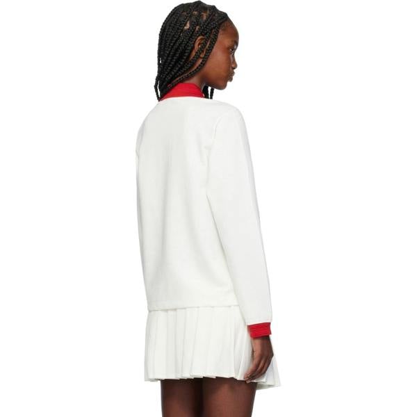 Casablanca Long Sleeve Jersey Polo White Tops